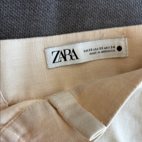 Zara Cream Wide-Leg Pants - Picture 3 of 4